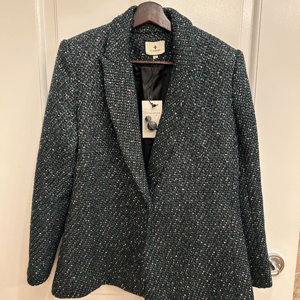 NWT - $378 Tuckernuck Basalt Tweed Windsor Blazer - Picture 3 of 6